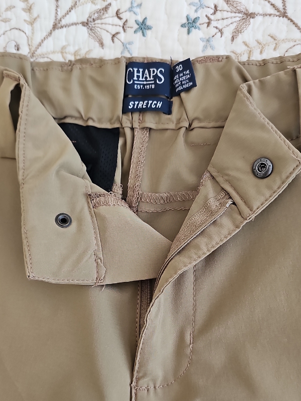 ☀️HP☀️Chaps Men's Performance Stretch Chino Shorts SZ 30 - Picture 4 of 14